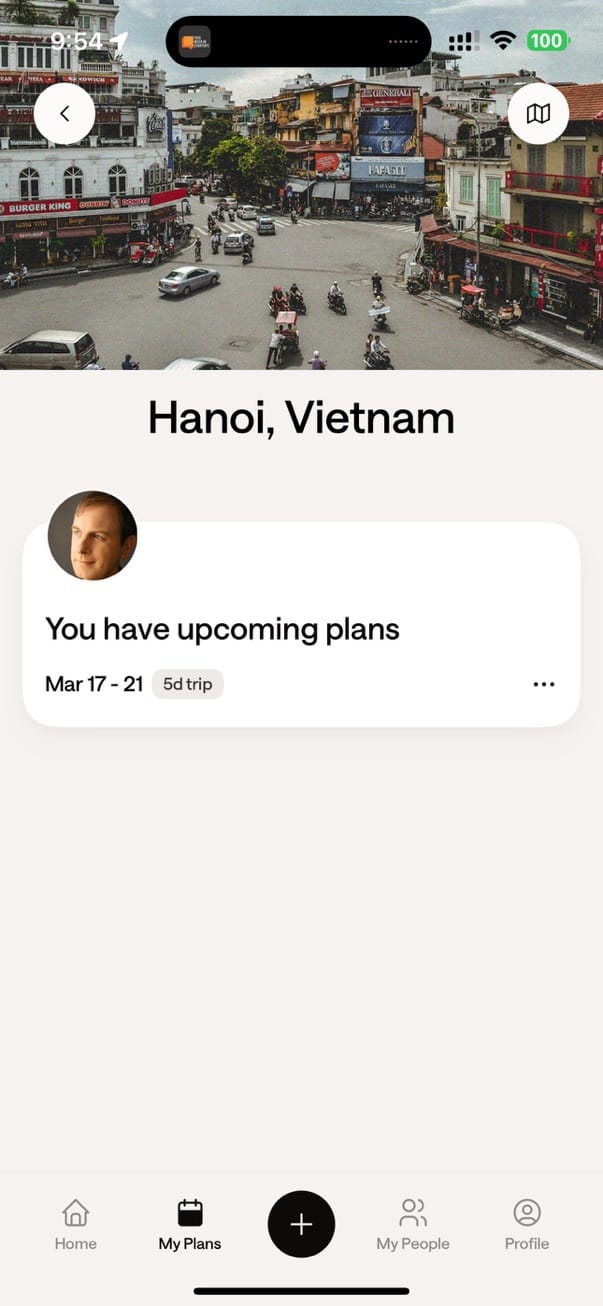 Images of your destination are automatically chosen when you add a plan.